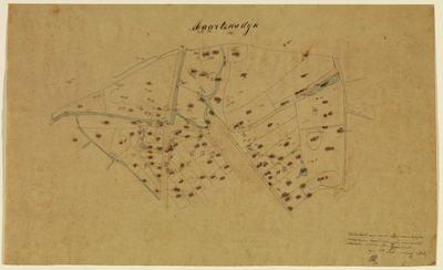 214156 Kadastraal uittreksel van de gemeente Abstede, sectie A te Utrecht, het terrein rondom de einden van de ...